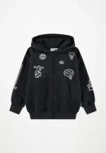 MOLO MARLEY BLACK SWEATSHIRT ΖΑΚΕΤΑ ΜΕ ΚΟΥΚΟΥΛΑ