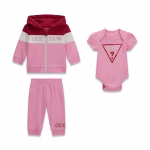 GUESS BABY SET PINK ΚΟΡΜΑΚΙ, ΠΑΝΤΕΛΟΝΙ & ΖΑΚΕΤΑ