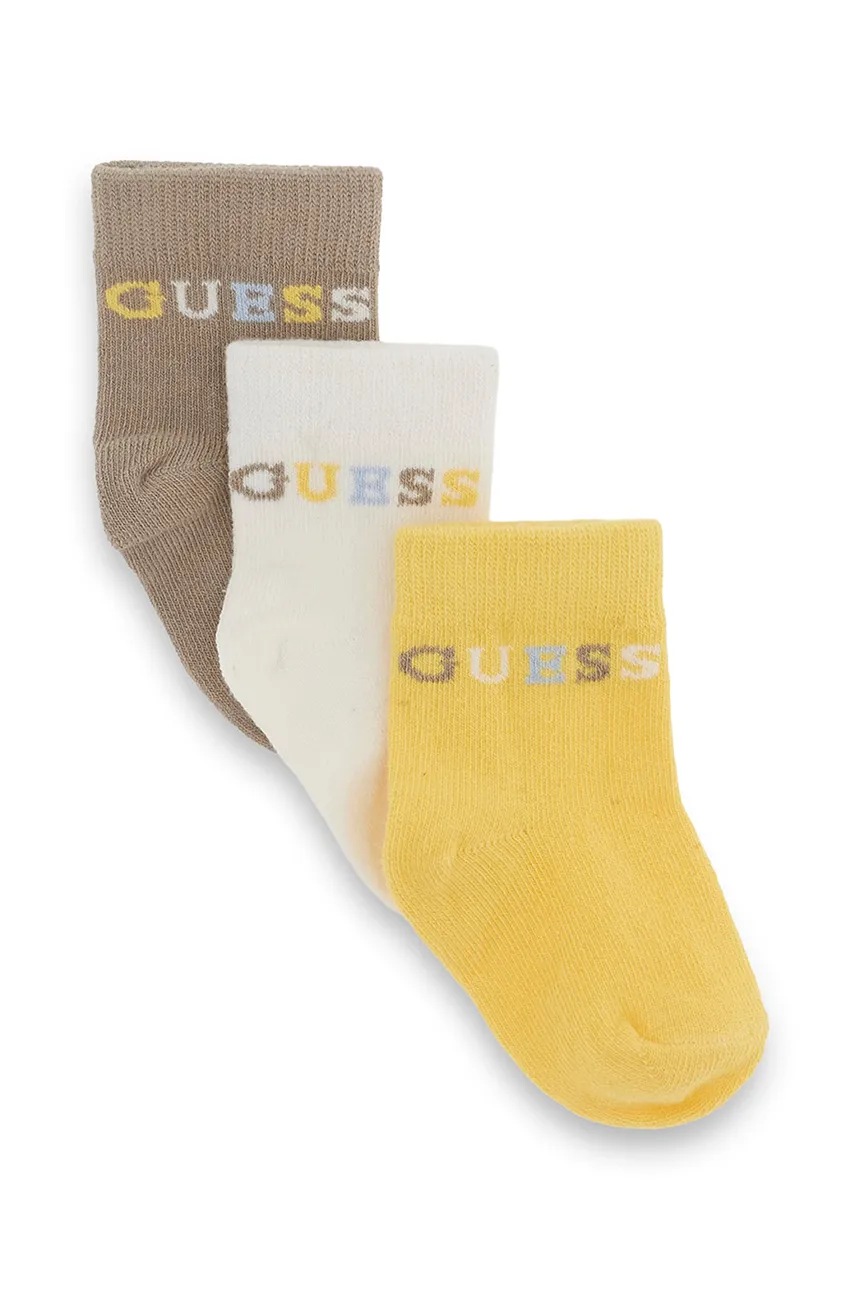 AW26-LGKZYZ-00X_F1 GUESS BABY SET 3PCS NEWBORN SOCKS - Image 1