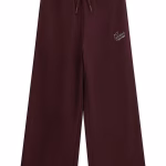 GUESS ACTIVE FRENCH TERRY PALAZZO RED ΠΑΝΤΕΛΟΝΙ