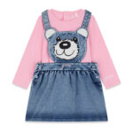 GUESS BABY SET DENIM ΚΟΡΜΑΚΙ & ΣΑΛΟΠΕΤΑ ΦΟΥΣΤΑ - Image 3