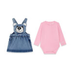 GUESS BABY SET DENIM ΚΟΡΜΑΚΙ & ΣΑΛΟΠΕΤΑ ΦΟΥΣΤΑ