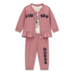 GUESS BABY SET ACTIVE PINK ΚΟΡΜΑΚΙ, ΠΑΝΤΕΛΟΝΙ & ΖΑΚΕΤΑ - Image 3