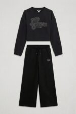 GUESS SET ACTIVE FRENCH TERRY BLACK ΠΑΝΤΕΛΟΝΙ & ΦΟΥΤΕΡ