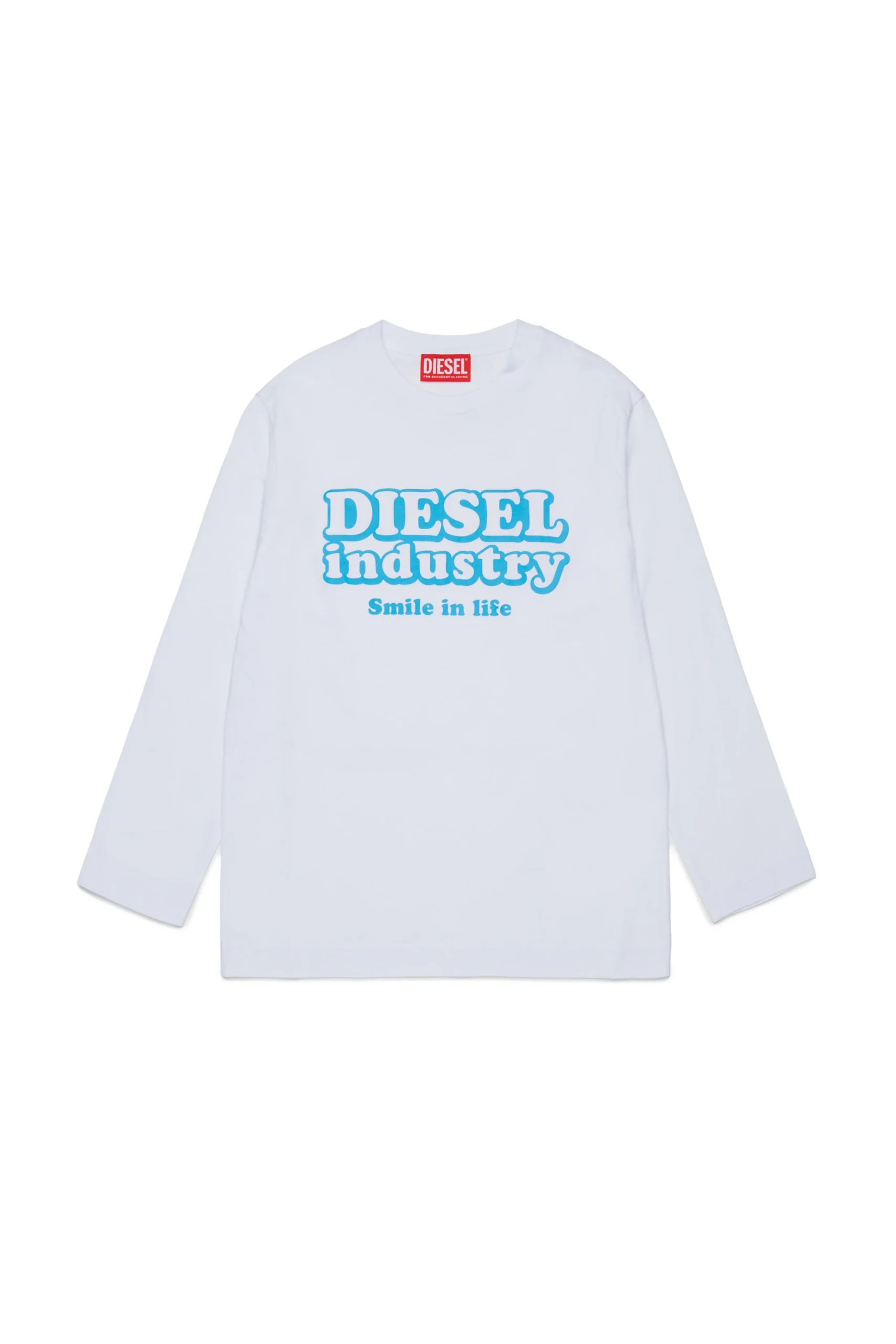 J03039KYA1YK100_01 DIESEL LONG SLEEVE WHITE INDUSTRY PRINT ΜΠΛΟΥΖΑ - Image 1