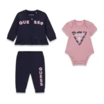 GUESS BABY SET ACTIVE NAVY ΚΟΡΜΑΚΙ, ΠΑΝΤΕΛΟΝΙ & ΖΑΚΕΤΑ