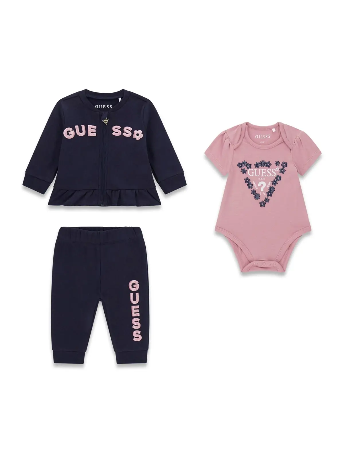 S6YG10_K3951_G77G_2 GUESS BABY SET ACTIVE NAVY ΚΟΡΜΑΚΙ, ΠΑΝΤΕΛΟΝΙ & ΖΑΚΕΤΑ - Image 1