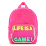 BILLIEBLUSH SMALL BACKPACK LIFE IS A CROZY GAME ΣΑΚΙΔΙΟ ΠΛΑΤΗΣ