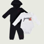 GUESS BABY SET BLUE ΠΑΝΤΕΛΟΝΙ, ΖΑΚΈΤΑ & ΚΟΡΜΑΚΙ