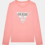 GUESS LONG T-SHIRT PINK ΜΠΛΟΥΖΑ
