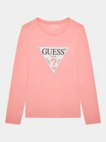 GUESS LONG T-SHIRT PINK ΜΠΛΟΥΖΑ