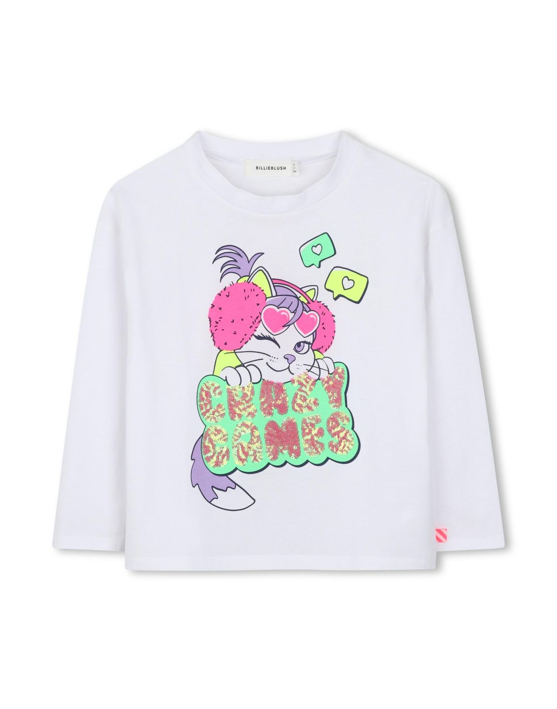26262377-10P_1_1784617407 BILLIEBLUSH LONG SLEEVE T-SHIRT CAT PRINT ΜΠΛΟΥΖΑ - Image 1