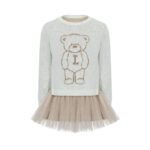LAPIN HOUSE WHITE BEAR DRESS ΦΟΡΕΜΑ ΤΟΥΛΙ