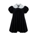 LAPIN HOUSE BLACK DRESS ΦΟΡΕΜΑ ΒΕΛΟΥΔΙΝΟ