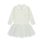 LAPIN HOUSE WHITE DRESS ΦΟΡΕΜΑ ΤΟΥΛΙΝΗ