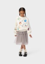 MOLO BILLIE GREY CRYSTAL TUTU SKIRT ΦΟΥΣΤΑ - Image 4
