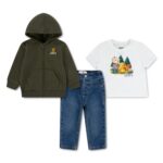 LEVI'S BABY SET OLIVE ΖΑΚΕΤΑ, ΠΑΝΤΕΛΟΝΙ & ΜΠΛΟΥΖΑ