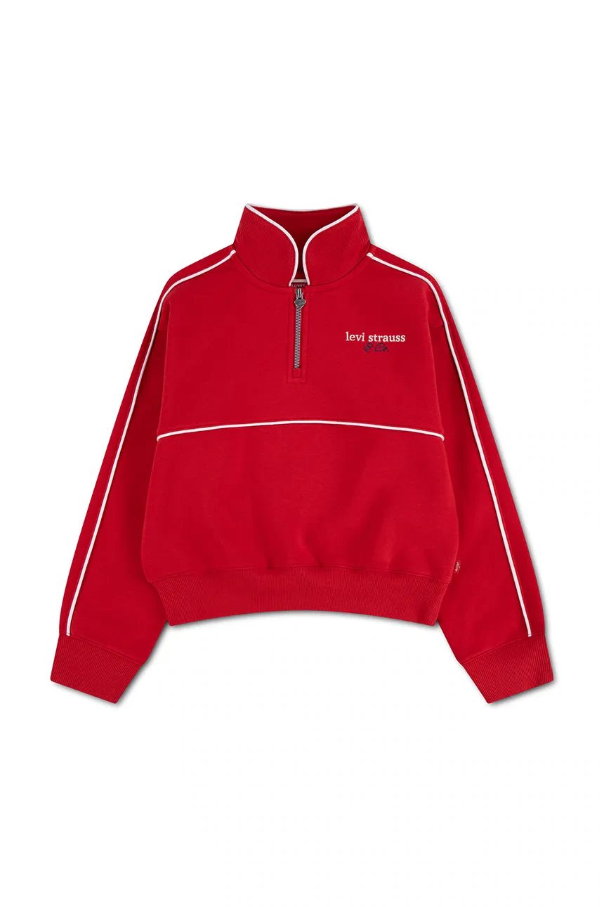 AW26-BLGZSC-33X_F1 LEVI'S MEET AND GREET HALF ZIP RED ΜΠΛΟΥΖΑ - Image 1