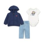 LEVI'S BABY SET NAVY ΖΑΚΕΤΑ, ΠΑΝΤΕΛΟΝΙ & ΚΟΡΜΑΚΙ
