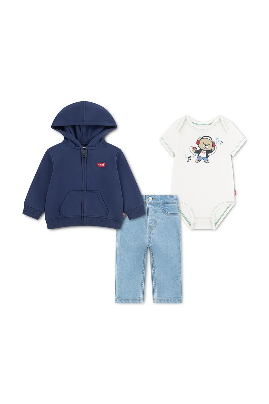 AW26-DKBZTW-59X_F1 LEVI'S BABY SET NAVY ΖΑΚΕΤΑ, ΠΑΝΤΕΛΟΝΙ & ΚΟΡΜΑΚΙ - Image 1