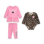 GUESS BABY SET PINK ΦΟΥΤΕΡ, ΚΟΡΜΑΚΙ & ΚΟΛΑΝ