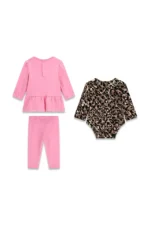 GUESS BABY SET PINK ΦΟΥΤΕΡ, ΚΟΡΜΑΚΙ & ΚΟΛΑΝ - Image 2