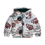 GUESS POLYESTER HOODED PUFFER JAC BEAR ΜΠΟΥΦΑΝ