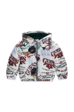 GUESS POLYESTER HOODED PUFFER JAC BEAR ΜΠΟΥΦΑΝ