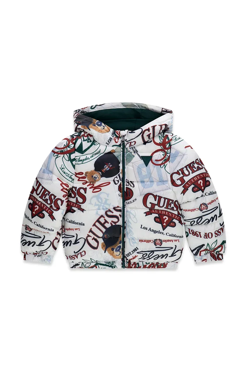 AW26-KUBZZ2-00X_F1 GUESS POLYESTER HOODED PUFFER JAC BEAR ΜΠΟΥΦΑΝ - Image 1