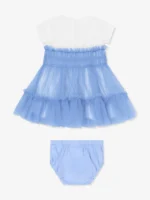 GUESS BABY SET DRESS MIXED FABRIC ΦΟΡΕΜΑ ΜΠΛΕ - Image 2