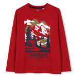 TIMBERLAND LONG SLEEVE T-SHIRT MOUNTAIN RED ΜΠΛΟΥΖΑ