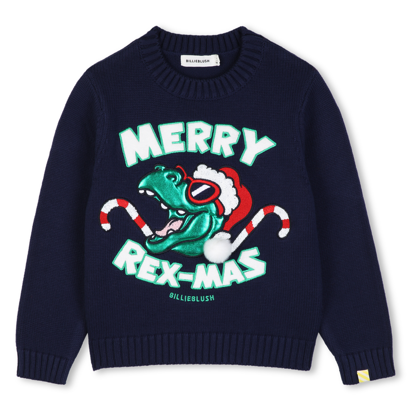 U22464_85T_001 BILLIEBLUSH PULLOVER NAVY MERRY REX-MAS ΦΟΥΤΕΡ ΜΠΛΟΥΖΑ - Image 1