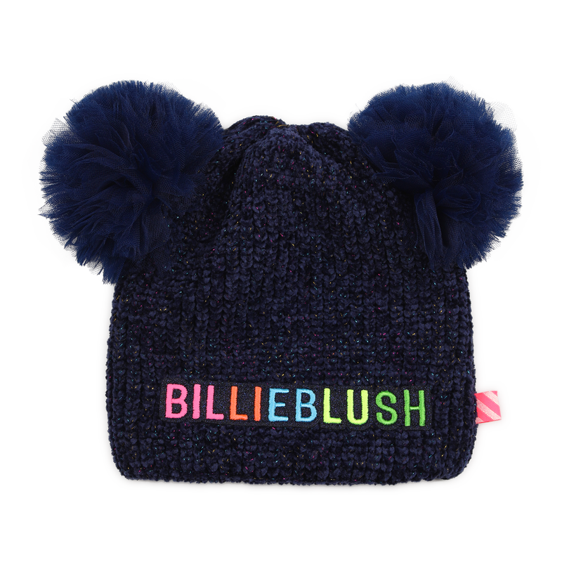 U22504_85T_001 BILLIEBLUSH BEANIE NAVY DOUBLE POM POM ΣΚΟΥΦΑΚΙ - Image 1