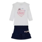 GUESS BABY SET DREAM GIRL ΜΠΛΟΥΖΑ & DENIM ΦΟΥΣΤΑ