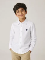 TIMBERLAND LONG SLEEVED SHIRT WHITE ΠΟΥΚΑΜΙΣΟ - Image 4