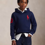POLO RALPH LAUREN NAVY BIG PONY FLEECE HOODIE ΦΟΥΤΕΡ ΜΠΛΟΥΖΑ