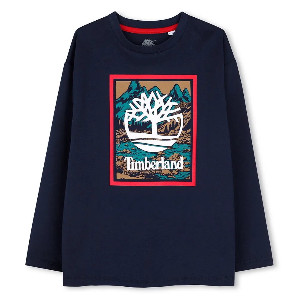 timberland-t61052-μακρυμάνικη-μπλούζα TIMBERLAND LONG SLEEVE T-SHIRT MOUNTAIN ΜΠΛΟΥΖΑ - Image 1