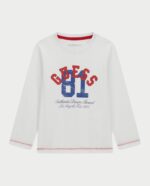 GUESS LS REGULAR T-SHIRT LOGO WHITE ΜΠΛΟΥΖΑ
