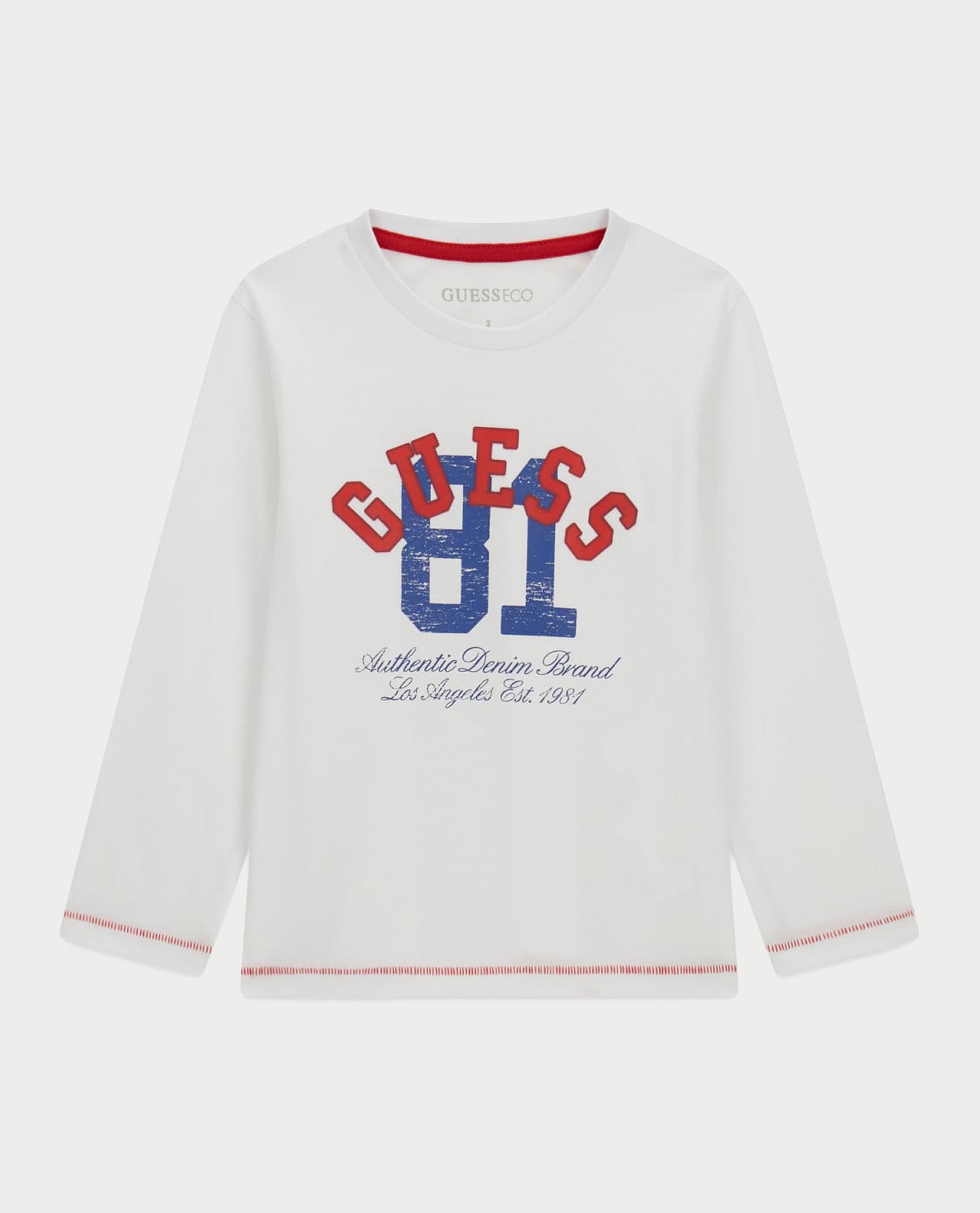 1035---guess---N6YI04-K3791G011 GUESS LS REGULAR T-SHIRT LOGO WHITE ΜΠΛΟΥΖΑ - Image 1
