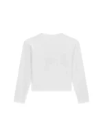 GUESS LS MIDI T-SHIRT LOGO WHITE ΜΠΛΟΥΖΑ - Image 2