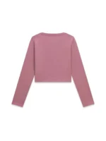 GUESS SLIM LS FIT T-SHIRT LOGO PINK ΜΠΛΟΥΖΑ - Image 2