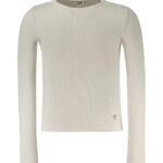 GUESS LS T-SHIRT VISCOSE RIB WHITE ΜΠΛΟΥΖΑ
