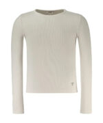 GUESS LS T-SHIRT VISCOSE RIB WHITE ΜΠΛΟΥΖΑ