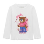 GUESS BEAR LS T-SHIRT WHITE ΜΠΛΟΥΖΑ