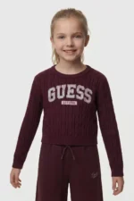 GUESS LS CROP SWEATER RED ΠΟΥΛΟΒΕΡ - Image 6