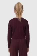 GUESS LS CROP SWEATER RED ΠΟΥΛΟΒΕΡ - Image 5
