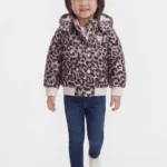 GUESS HOODED PUFFER PADDED LEOP ΚΑΠΙΤΟΝΕ ΜΠΟΥΦΑΝ