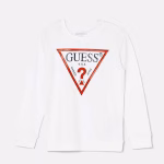 GUESS LS FLEECE CORE WHITE ΦΟΥΤΕΡ
