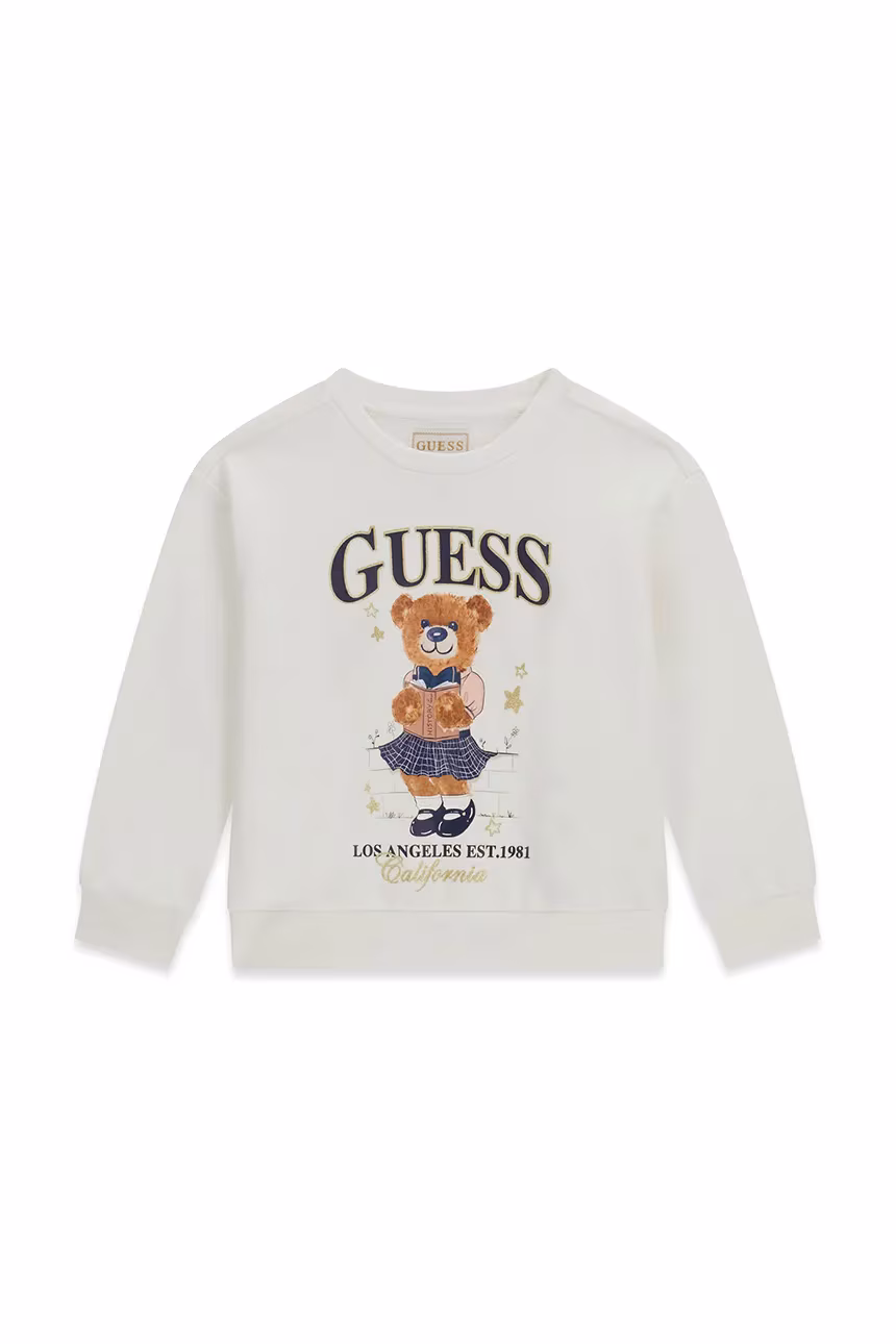 AW26-BLGZZ3-00X_F1 GUESS BEAR LS ACTIVE WHITE ΦΟΥΤΕΡ ΜΠΛΟΥΖΑ - Image 1
