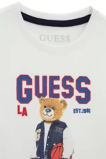 GUESS BEAR LS T-SHIRT WHITE ΜΠΛΟΥΖΑ - Image 3